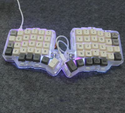 Ergonomics Split Keyboard 58 Key Programmable Macro G Pro3.0 Switch with Keycap
