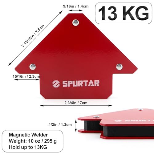 Spurtar - Aimants Soudure 6Pcs 13kg - Pinces Magnétiques 45°/90°/135° Pour Soudage Métal
