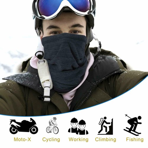 Winter Thermal Fleece Neck Warmer Gaiter Cycling Ski Face Mask for Cold Weather - Picture 26 of 47