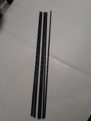 Lot of 6 Drill Bits. HS Steel Straight Round Shank 18inch Length. Used