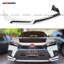 For 2022-2024 11th Honda Civic V3 Blk Pearl White Front Bumper Lip Splitter Kit