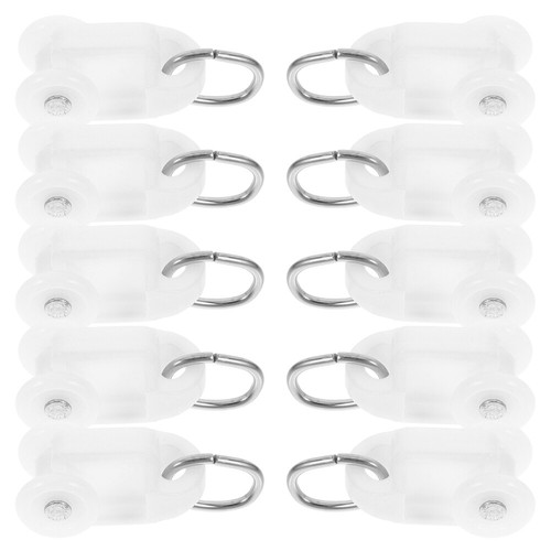 50 PCS Curtain Rod Slides L Shape Curtain Rail Roller Curtain Rail Track Hooks - Picture 2 of 12