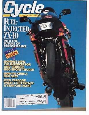 Cycle Magazine December 1989- Yamaha FZR600R, Kawasaki ZX-10, | eBay