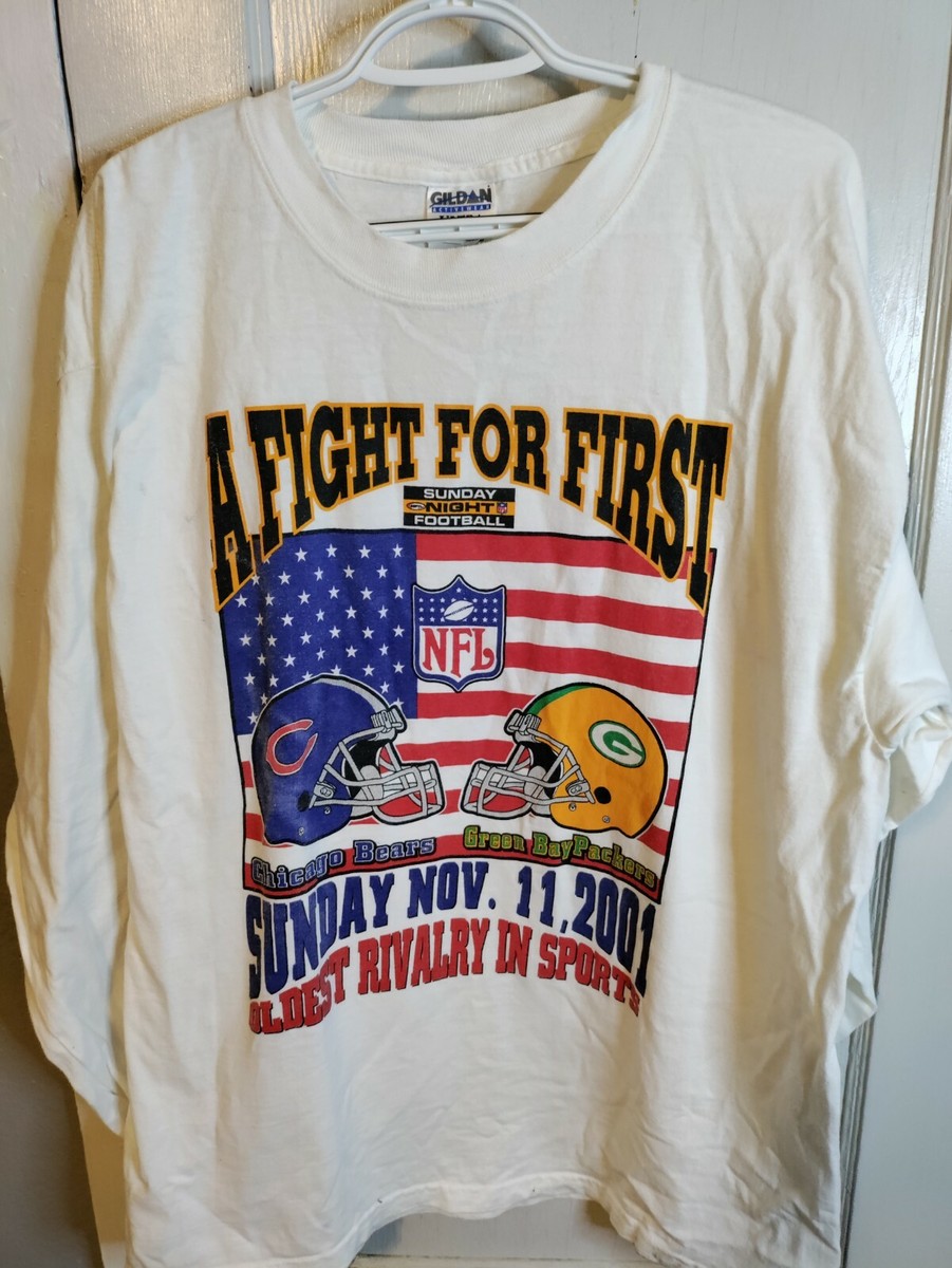 Green Bay Packers vs Chicago Bears Vintage Rare NFL T-Shirt