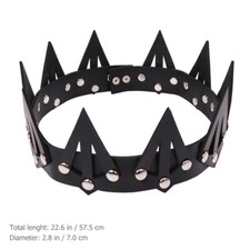 black gothic Gothic Crowns for Women Leather Black Gothic Black