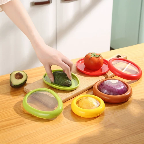 4Pcs Silicone Fruit Vegetable Anti-Oxidation Storage Box Fruit Storage Container - Picture 2 of 12