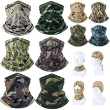 Men Women Tactical Balaclava Bandana UV Protection Scarf Neck Gaiter Mask