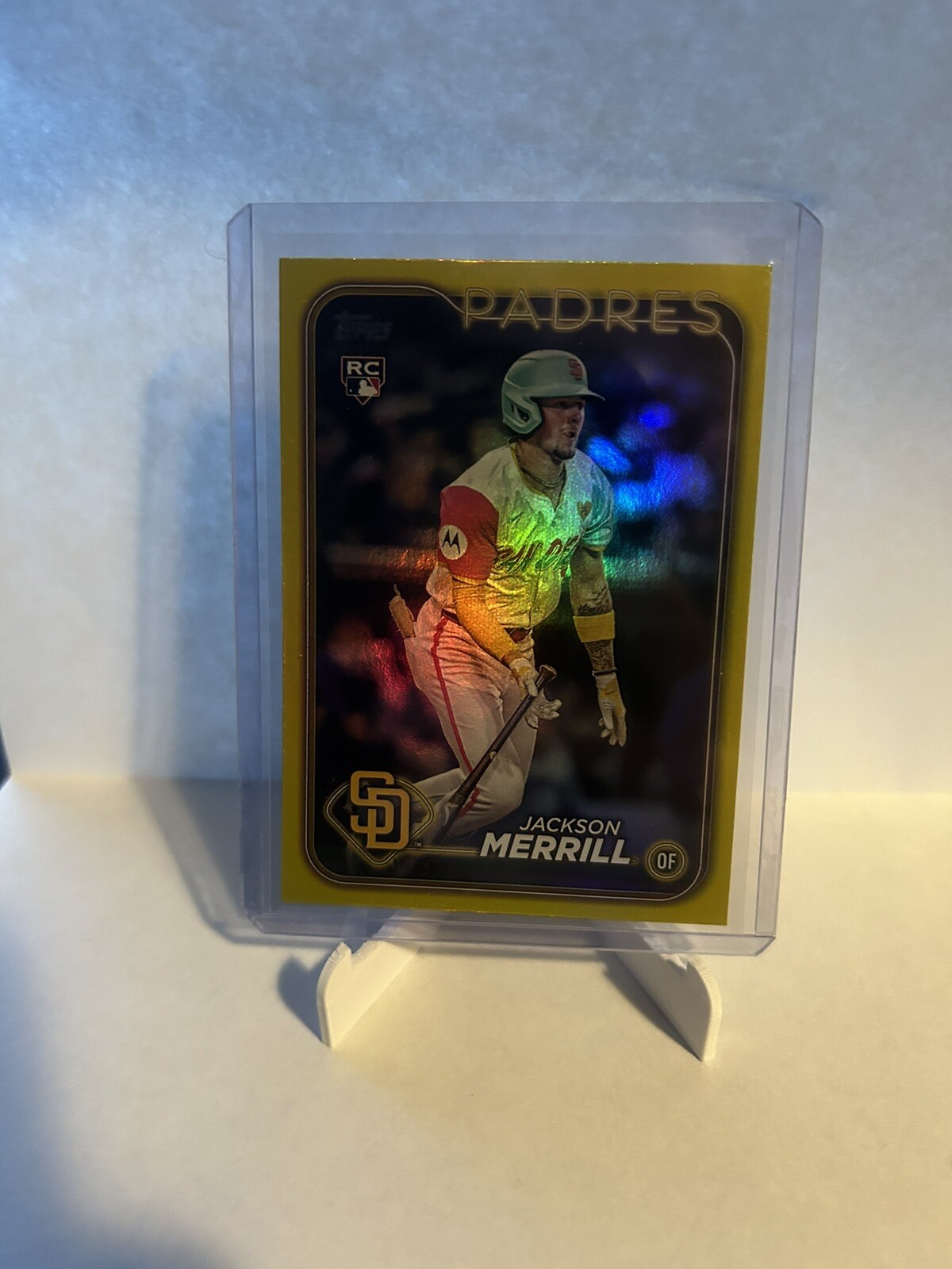 2024 Topps Update Jackson Merrill RC Rookie Card Yellow Rainbow Foil SSP #US210