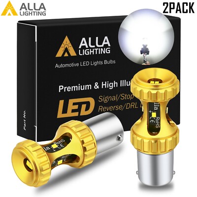 Alla Lighting 1156 CSP LED Back Up Reverse Light Bulb Lamp Backup 6000K White,2x