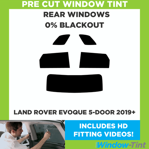 For Land Rover Evoque 5-door 2019+ Pre Cut Window Tint Rear 0% Blackout Film - Picture 1 of 10