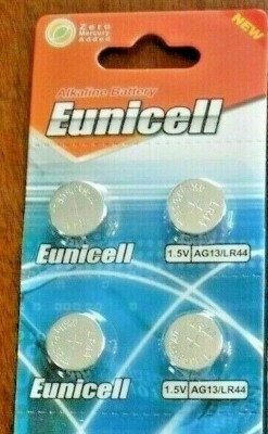 LR44 4 PACK LR44 AG13 A76 L1154 357 303 LED Button 1.5V Cell Alkaline Battery 