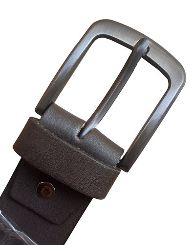 Men Genuine Leather Cow hide Waist Belt Alloy Pin Buckle Waistband Strap - Picture 17 of 29