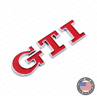 For GTI Liftgate Adhesive Nameplate Badge Logo Emblem Decoration Sport Red