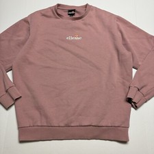 ellesse Women's Littlewood Fleece Sweatshirt Jumper in Blush Pale Pink US-L