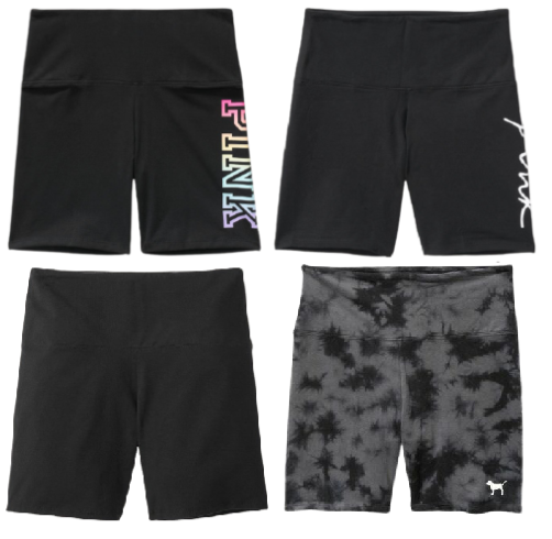 VICTORIA'S SECRET PINK COTTON HIGH WAIST BIKE SHORTS YOGA SIZE XS