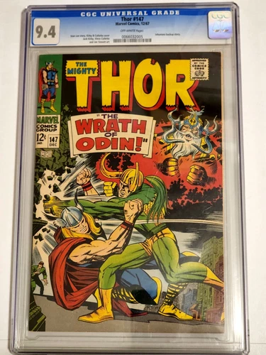 Thor #147 (1967) CGC Grade 9.4 Stan Lee Story Jack Kirby Cover movie coming out!