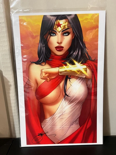 WONDER WOMAN - 11x17 e.Bas ART PRINT SIGNED w/ COA