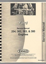 Ford New Holland 254 362 363 380 Diesel Engine Service Shop Repair Manual