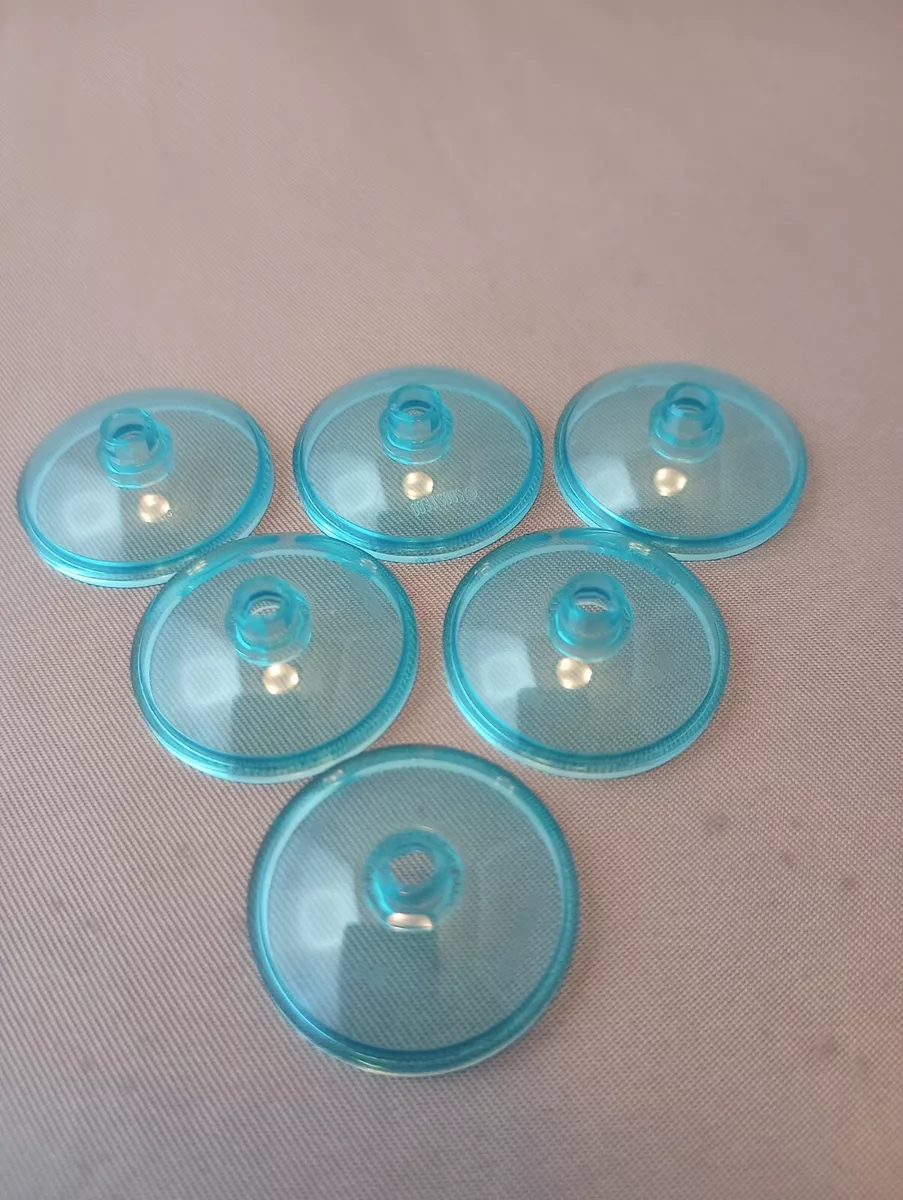 LEGO Round Plate 32 X 6 4 Trans Blue 35394 6 Count bag NEW