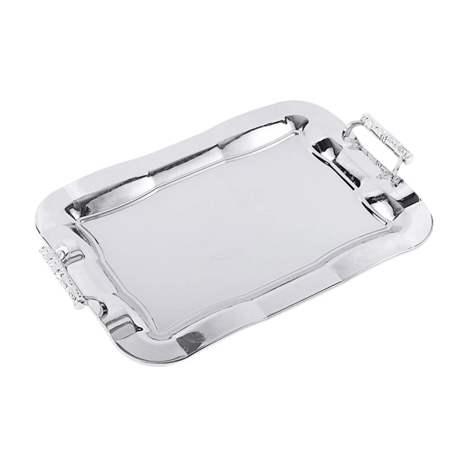 Stainless Steel Serving Tray Vanity Tray Luxury Reusable Cosmetics Organizer