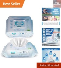 Gentle Full Body Cleansing Wipes for Adults - 80 Large Hypoallergenic Sheets