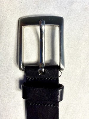 Banana Republic Black Leather Silver Buckle Men display picture 1