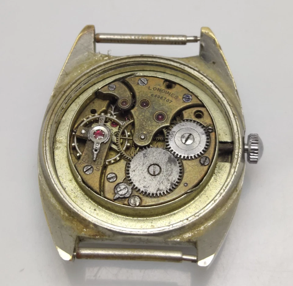 Movimiento de reloj pulsera manual mecánico Longines vintage para piezas equilibrio fino Foto 4 de 4