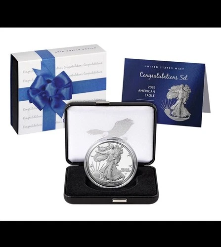 2026 P Congratulations Set American Eagle 1oz Silver Proof Coin - 26RF In Hand