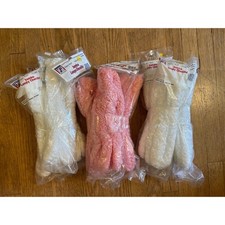 Vintage Lot of 9 Super Tex Jumbo Loopy Chenille 3 Yards Each 6 White 3 Pink