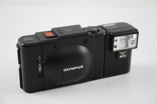 Vintage Olympus XA Compact Film Camera Working w/ 35mm F/2.8 Lens & A11 Flash