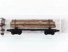 N Scale Micro-Trains MTL 113040 Unlettered 40' Skeleton Log Car w/ Load #6