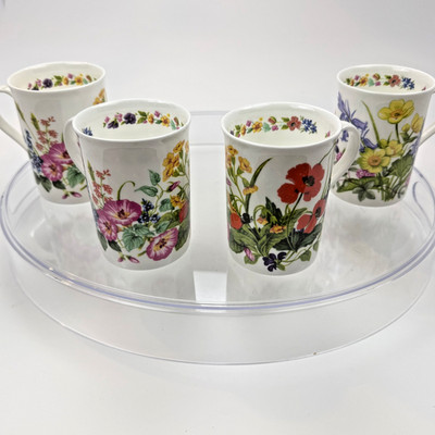 Roy Kirkham Garden Flowers Bone China Mug England Botanical Floral NOS