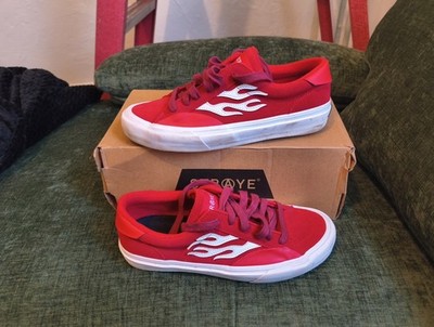 Straye Logan Red Flame Suede Sneakers Size M9 W 10.5 Worn Once/With Box