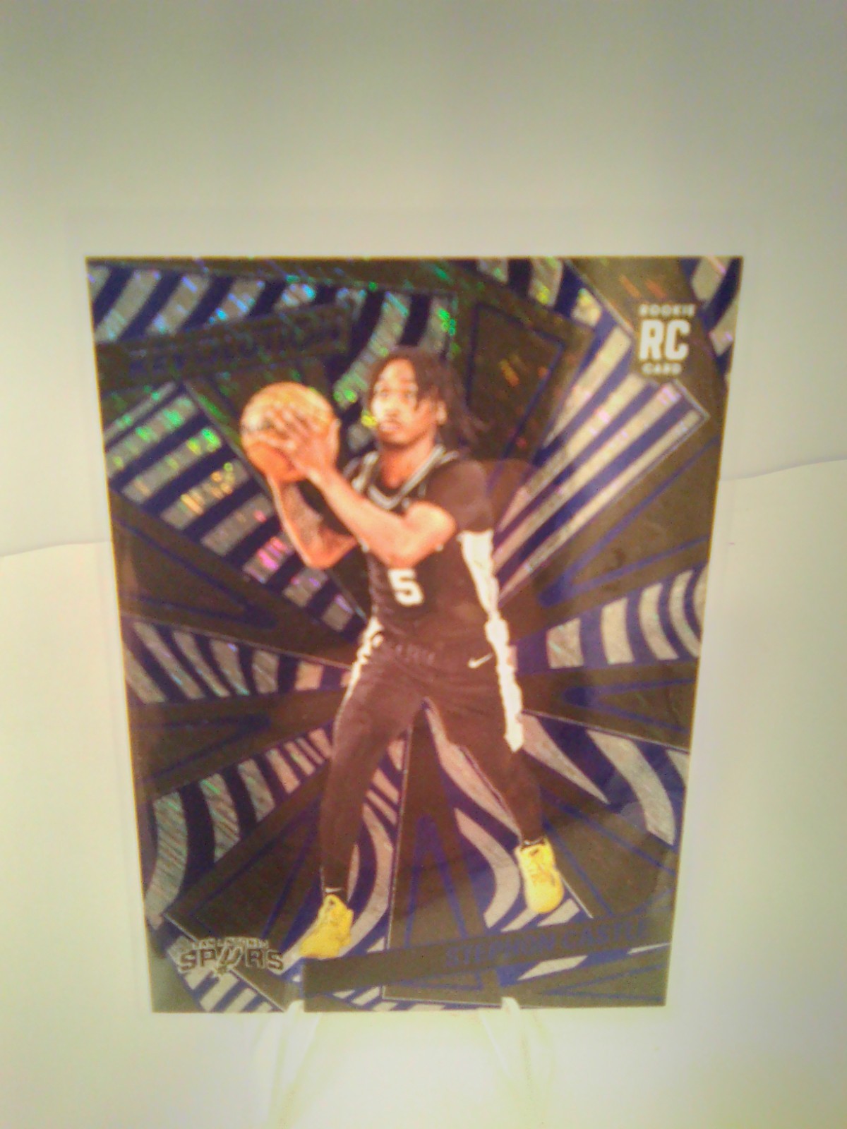 Stephon Castle 2024-25 Panini Revolution Blue Storm #116 RC San Antonio Spurs