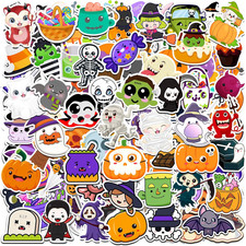 Halloween Party Favors, Halloween Stickers, 100 PCS Non Repeating Vinyl Waterpro