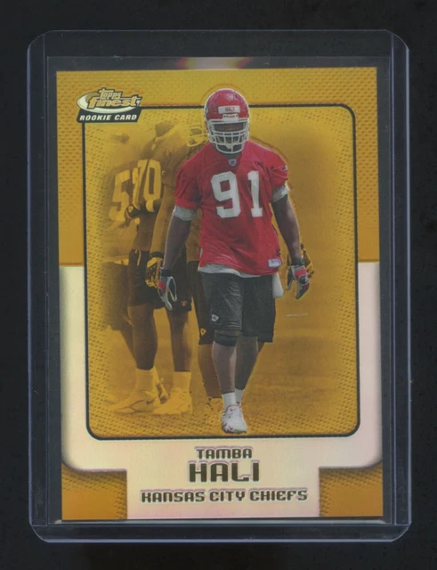 2006 Topps Finest Tamba Hali Rookie RC Gold Refractor #Ed 46/49 Beautiful Chiefs