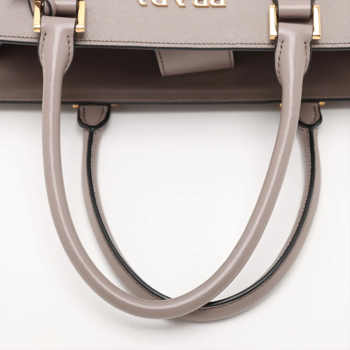 Prada Saffiano Leather 2 Way Handbag Gray 1BA228  thumbnail 5