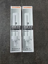 Lot of 2- Sylvania DULUX D 18Watt Compact Fluorescent Light Bulb NEW