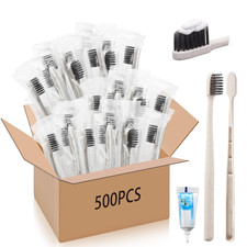 Uiifan 500 Sets Disposable Toothbrushes Toothpaste Bulk Individually Wrapped