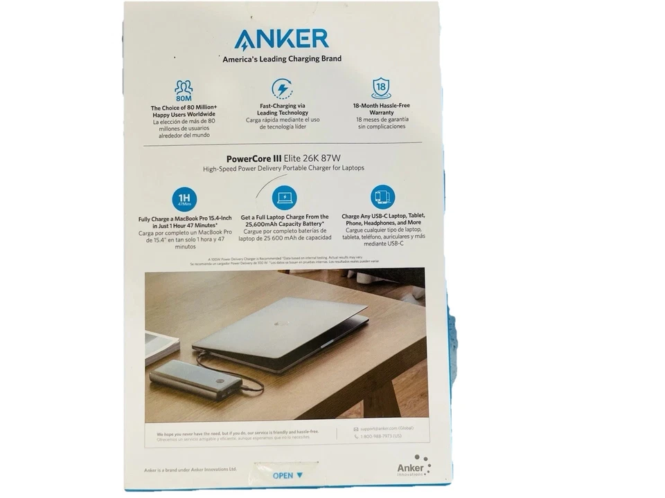 Banco de alimentación Anker PowerCore III Elite 26K 87W A1291 Foto 2 de 4