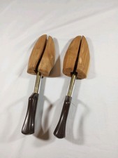 VTG Pair Shoe Stretcher Wooden Handle Shoes Horn Widen Steampunk GUC Vontage