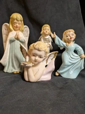 Lot Of 4 Vtg Retro Japan Figurines Angels Lipper & Mann Norleans All MINT Labels