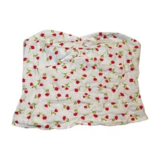 Sienna Sky Women Top Large Floral Print Polyester Blend Crop Top