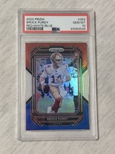 2022 Panini Prizm Rookies Brock Purdy #353 Red White & Blue Prizm (RC) PSA 10
