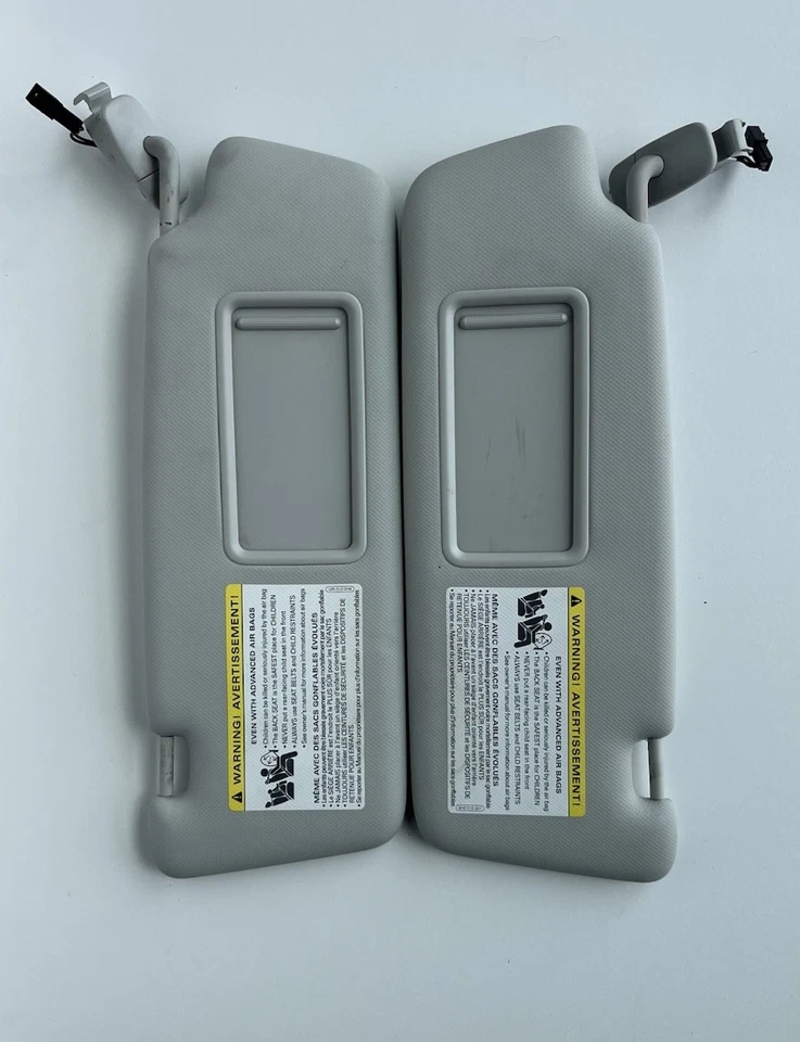 2009-2012 Audi A4 Quattro Left & Right Side Sunvisor Sun Visor Shade Set Pair - Image 2 of 4