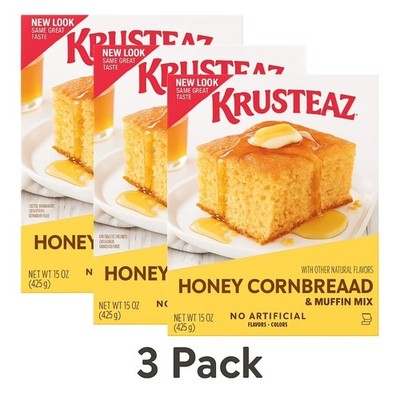 (3 pack) Honey Cornbread and Muffin Mix, Honey Cornbread Mix, Honey Corn Muffin