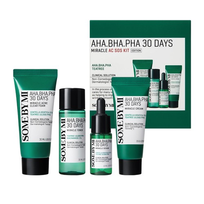 #ad AHA BHA PHA 30Days Miracle AC SOS Kit Toner 1.01Oz Serum 0.33Oz Cream 0.7... $27.65