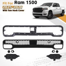 For Ram 1500 2025 2026 Front Bumper Lower Grille Grill Aeesmbly W/Tow Hook Cover