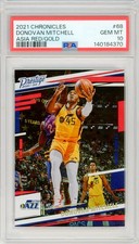 2021-22 Panini Chronicles DONOVAN MITCHELL Asia Red/Gold Prestige 1/3 PSA 10