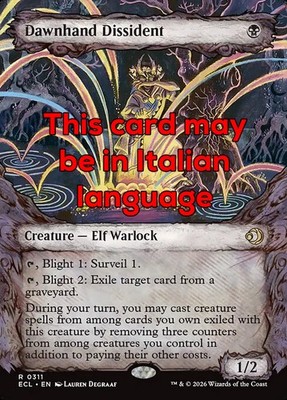 MTG DAWNHAND DISSIDENT 311 EXC - DISSIDENT OF THE AURORA HAND - ECL X IT